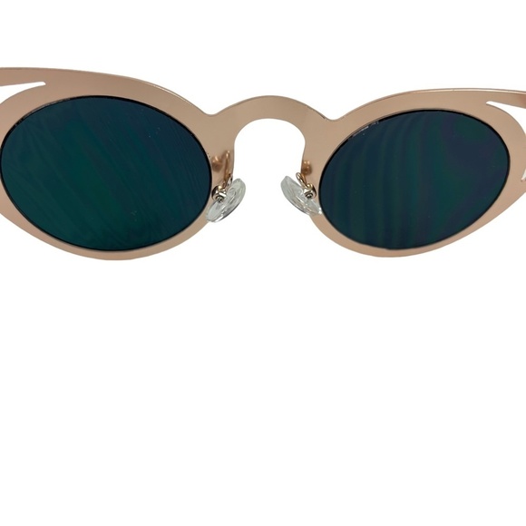 SUNGLASSES Sun Glasses Shades Rose Gold Metal Frames Pink Mirror Lenses UV400 - Picture 9 of 15